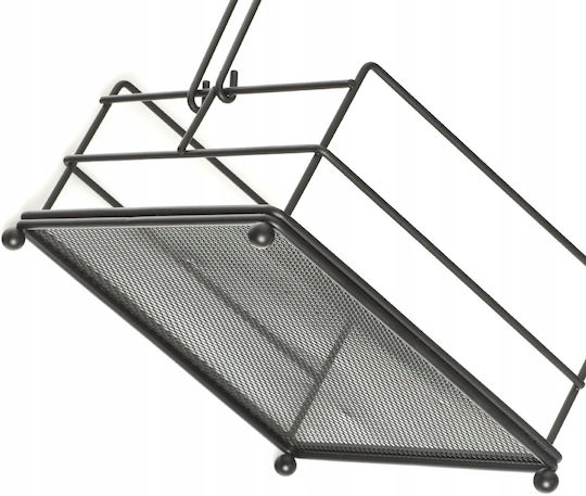 Zeller Metallic Napkin Holder Black 17.3x17.3x9cm