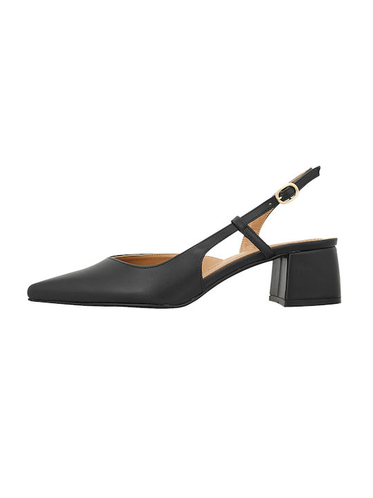 Envie Shoes Leder Pumps mit mittelhohem Absatz Schwarz