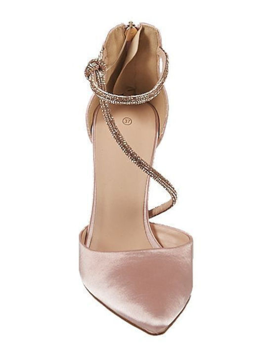 Pumps mit Riemchen Rosa