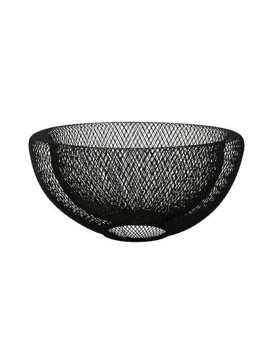 Excellent Houseware Φρουτιέρα Μεταλλική Μαύρη 26x12εκ.