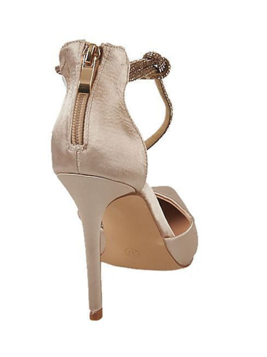 Pumps mit Riemchen Goldene