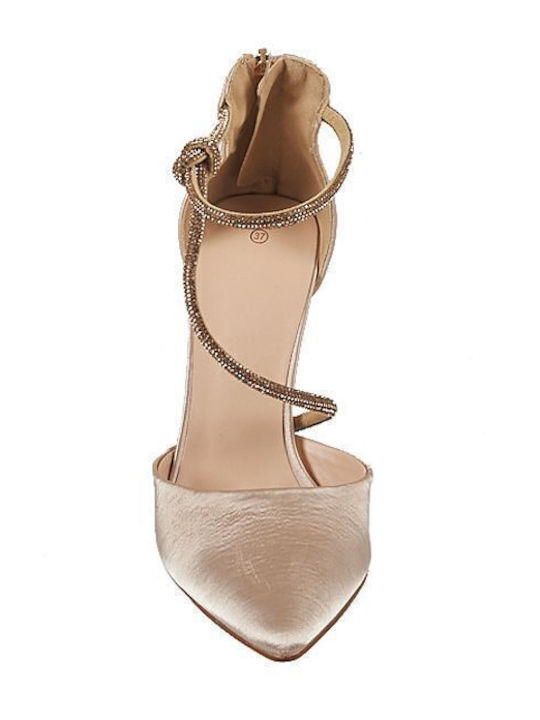 Pumps mit Riemchen Goldene
