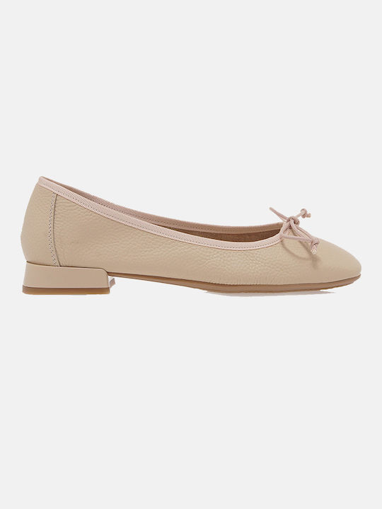 Desiree Shoes Piele Pointy Ballerinas Bej