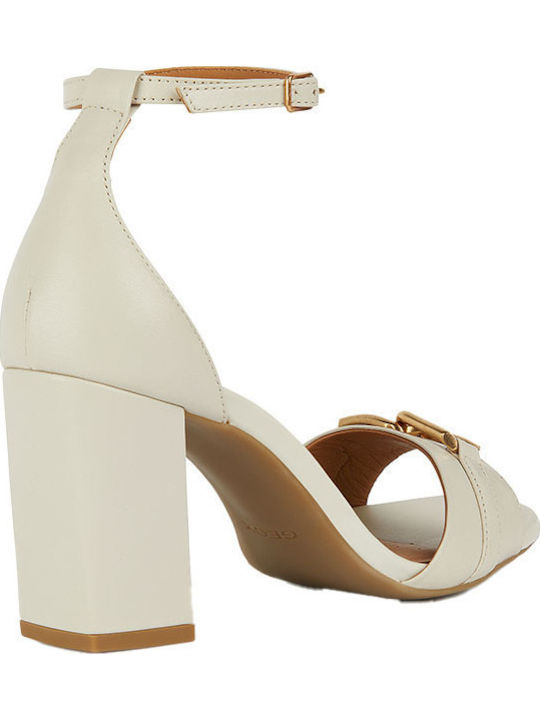 Eraklia Leather Sandals Beige