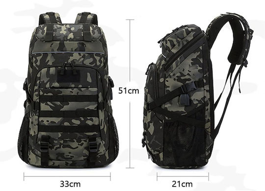 Xl Tactical Molle Military Backpack Backpack Digital Camo 38.5lt