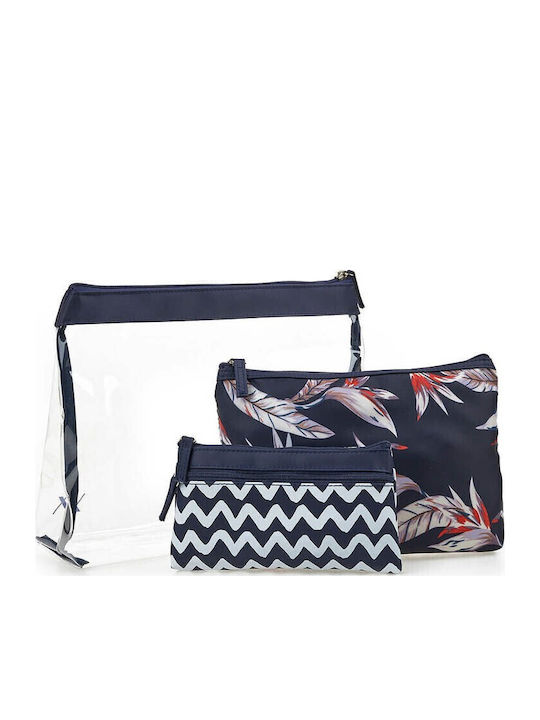 Set Toiletry Bag in Blue color 30cm