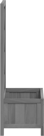 vidaXL Solid Wood Pot Wooden Grey 30cm.