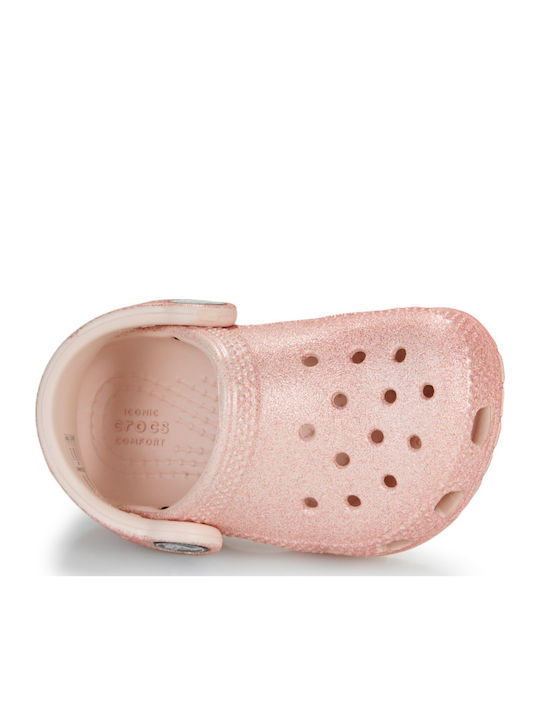 Classic Glitter Clog T Παιδικά Ανατομικά Σαμπό Θαλάσσης Ροζ