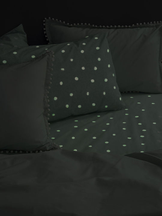Palamaiki Kinder Vorhang Leuchtend Luminous Fleck mit Borte Rosa 170x260cm