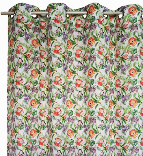 Decocraft Kids Rod Pocket Curtain Jungle x