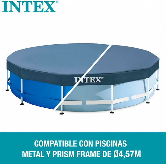 Intex Sun Protective Round Pool Cover Prism & Metal Frame Diameter 457cm 1pcs