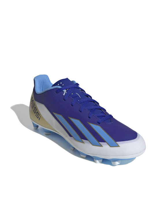 adidas X Crazyfast Club Messi Football Shoes with Cleats Lucid Blue / Blue Burst / Cloud White