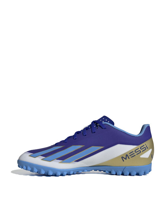 adidas X Crazyfast Club Messi Football Shoes with Molded Cleats Lucid Blue / Blue Burst / Cloud White