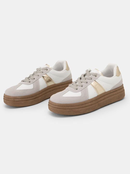 Bozikis Γυναικεία Flatforms Sneakers Χρυσο