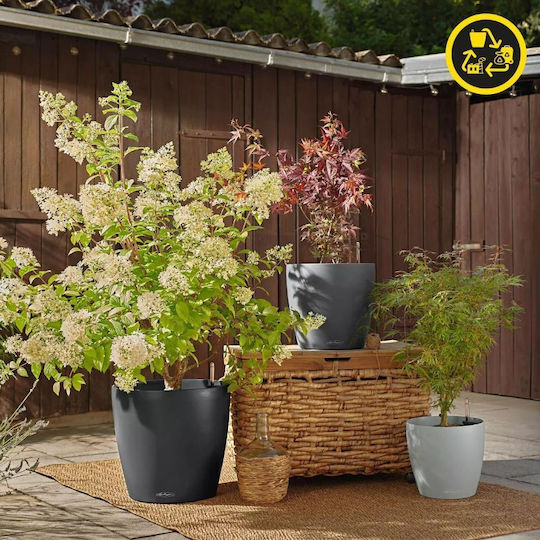 Lechuza Classico Eco Αυτοποτιζόμενη Γλάστρα Πλαστική Grey 42x42x39.5εκ.