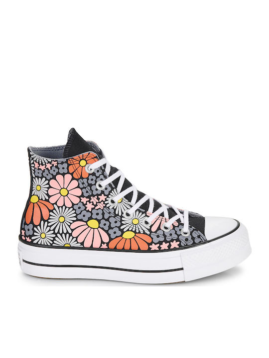 Chuck Taylor All Star Lift Γυναικεία Flatforms Μποτάκια Πολύχρωμα