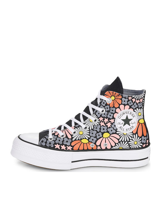 Chuck Taylor All Star Lift Γυναικεία Flatforms Μποτάκια Πολύχρωμα