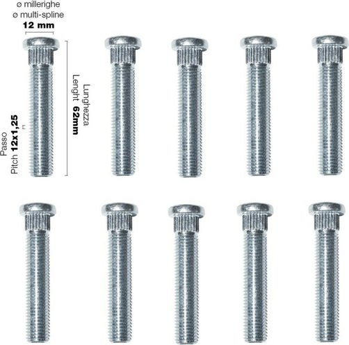 Simoni Racing Studs 12x1.25 Дължина 62мм 10бр