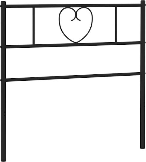 vidaXL Metal Bed Headboard Black 95x90cm