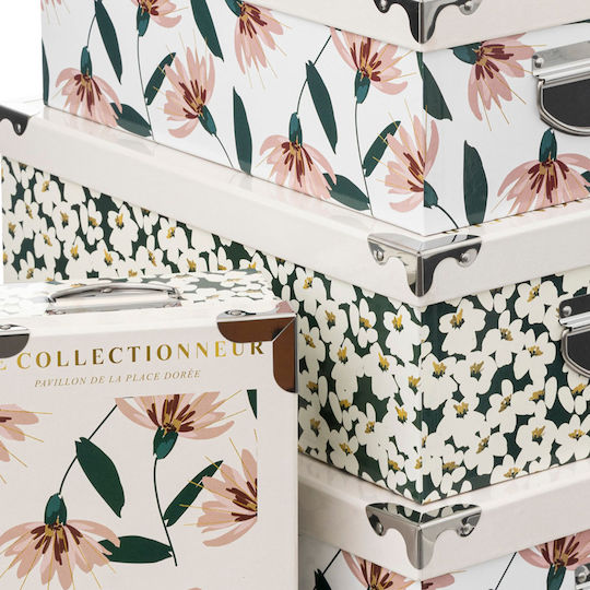 5Five Papier Aufbewahrungsbox mit Deckel Rosa 6Stück