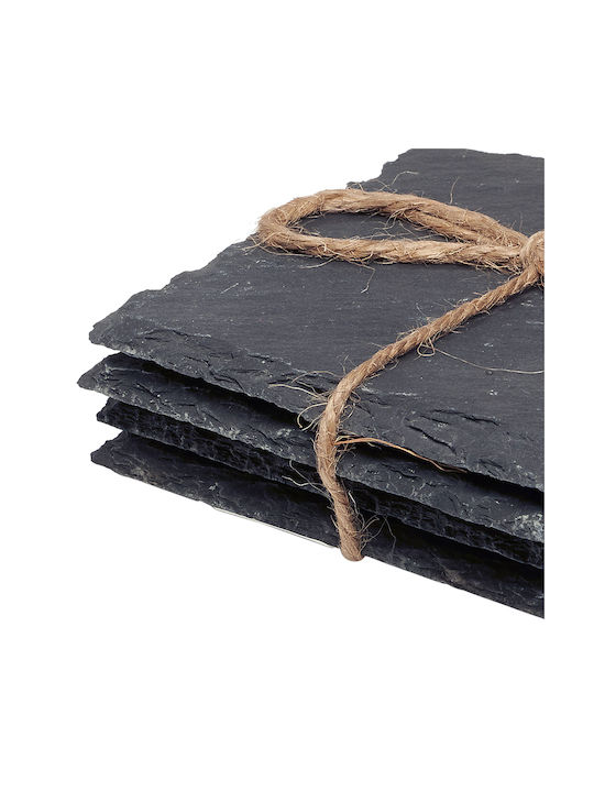 Alpina Round Coaster Stone Gray 4pcs