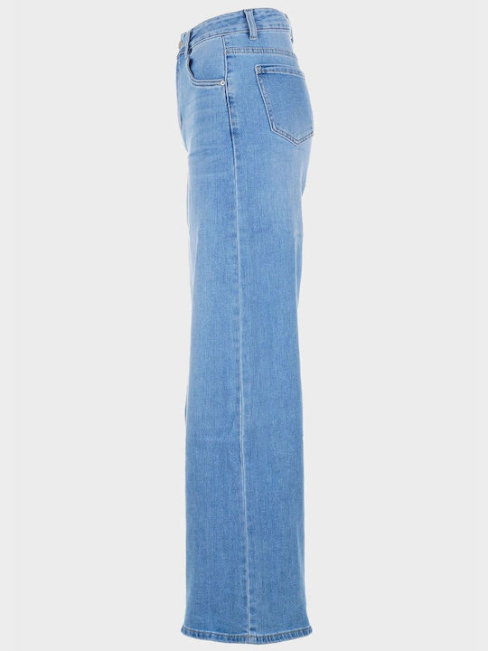 G Secret Women's High-waisted Denim Trousers Blue