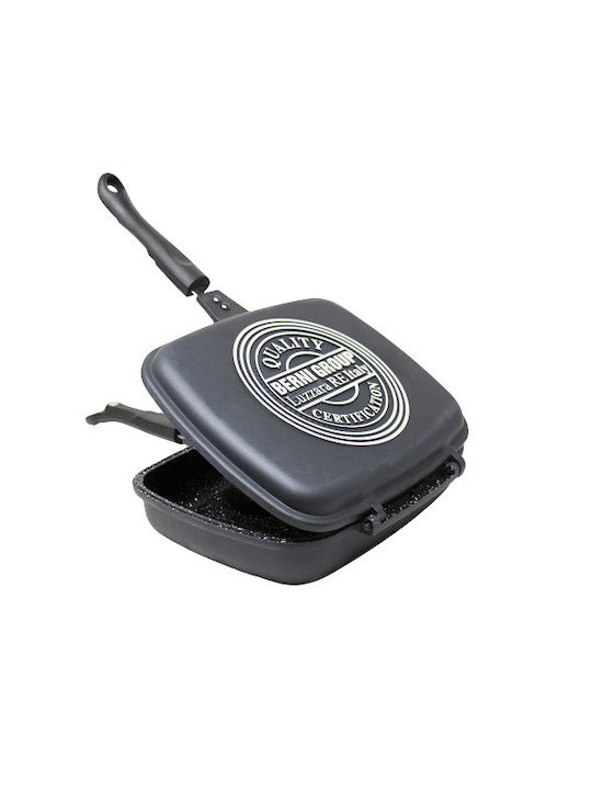 Tigaie Dublă Aparat de făcut omlete din Aluminiu cu Strat de Piatră