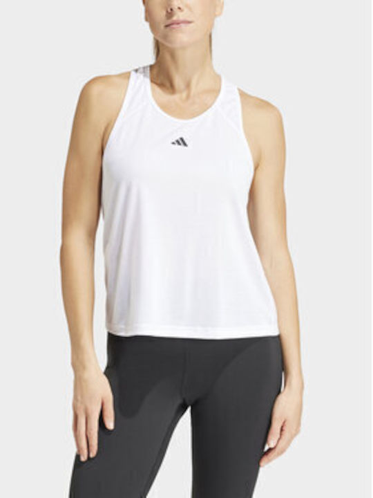 Adidas Damen Sportliches Bluse Ärmellos Weiß