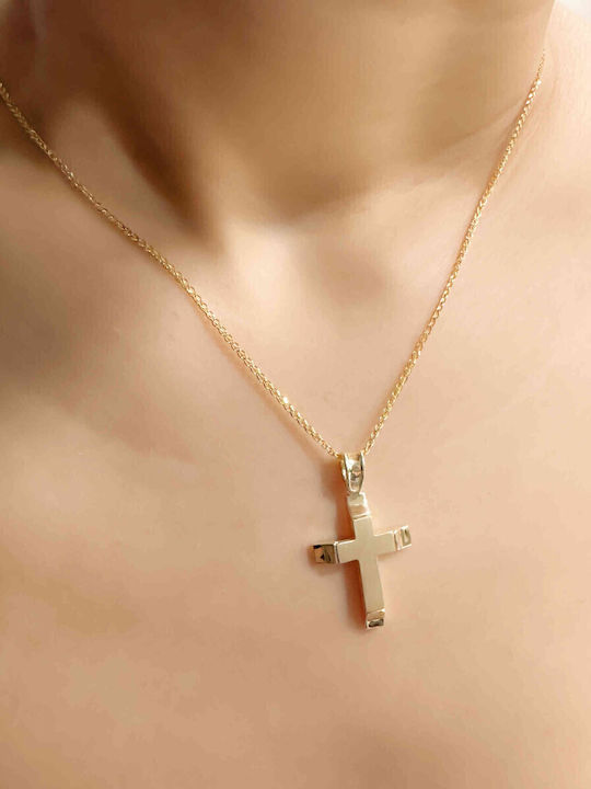 Men's Gold Cross 14K with Chain