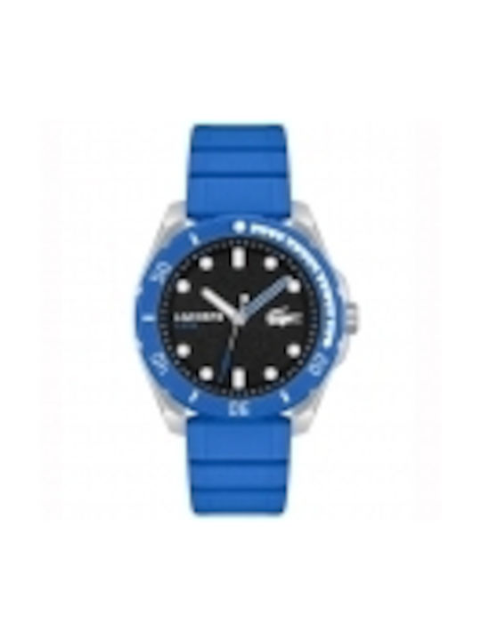 Lacoste Watch Battery with Blue Rubber Strap