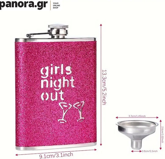 Panora Sticlă De Băut Din Oțel Inoxidabil Roz 240ml