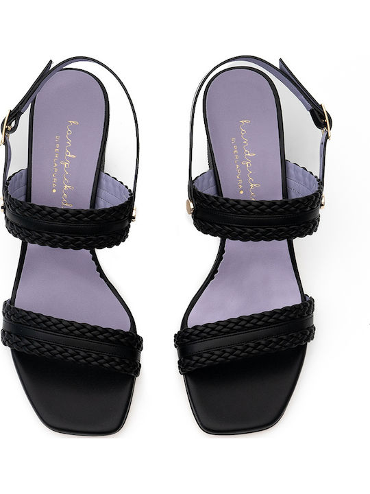 Leder Sandalen Schwarz