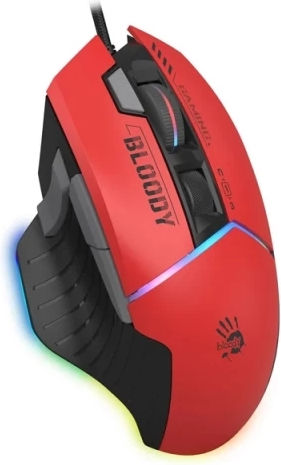 A4Tech Bloody W95 RGB Gaming Gaming Maus 12000 DPI Rot