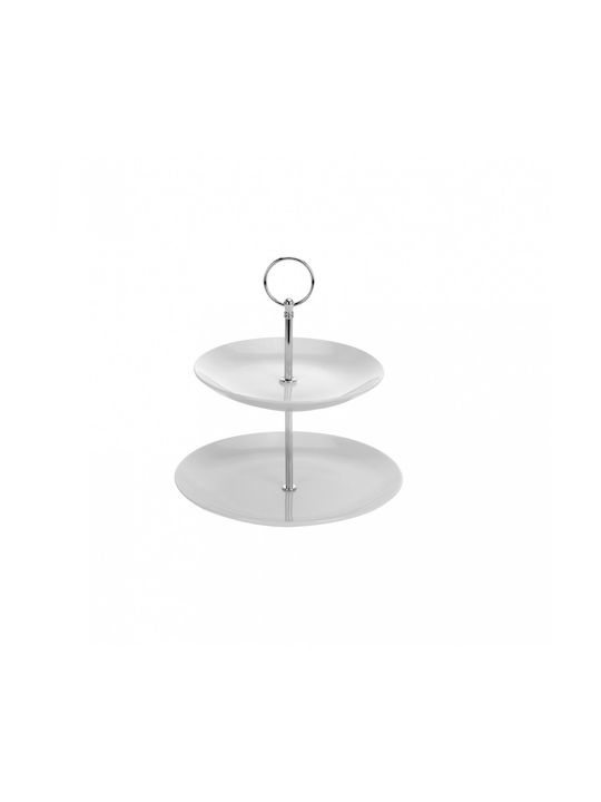 Excellent Houseware Εταζέρα 2 Ορόφων από Πορσελάνη Λευκή Ø21cm Π21xΜ25cm Excellent Houseware Εταζέρα 2 Ορόφων από Πορσελάνη Λευκή Ø21cm Π21xΜ25cm