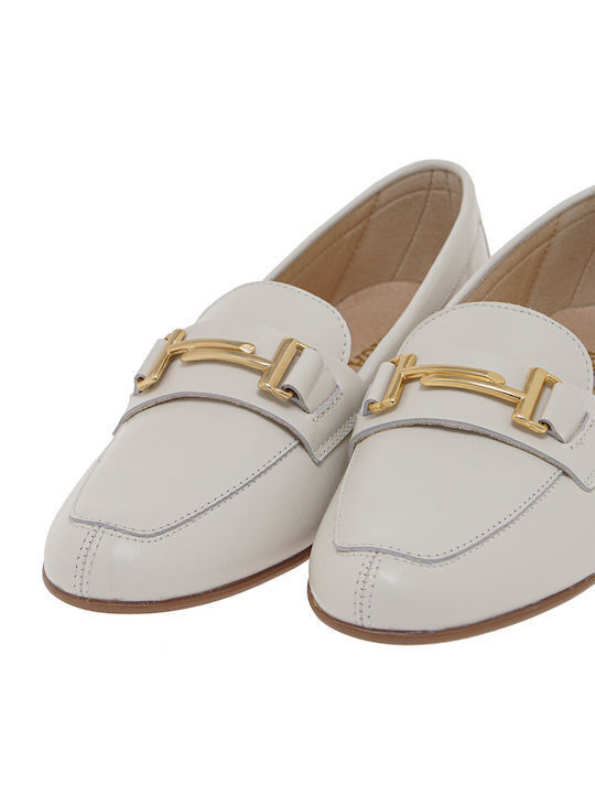 Ragazza Leather Women's Moccasins in Gold Color