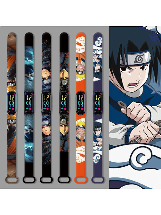 Kinder wasserdichte Naruto Uhr mit LED-Bildschirm Ag-047 Blau