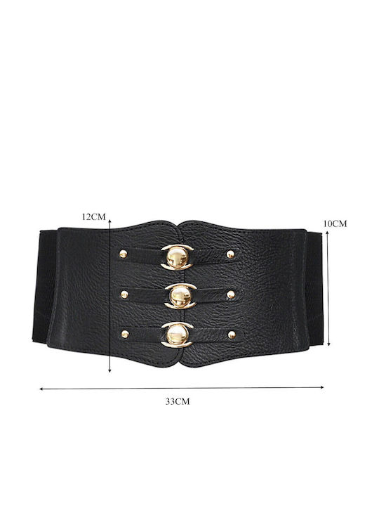 Elastisch Damen Gürtel Schwarz