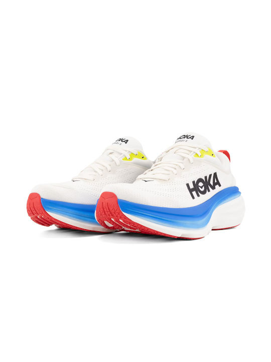 Hoka Bondi 8 Sport Shoes Running Blanc De Blanc / Virtual Blue