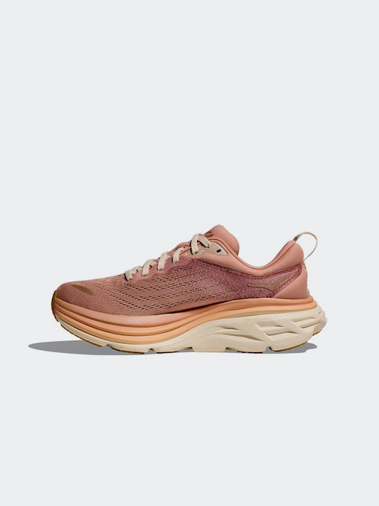 Hoka Bondi 8 Γυναικεία Αθλητικά Παπούτσια Running Sandstone / Cream