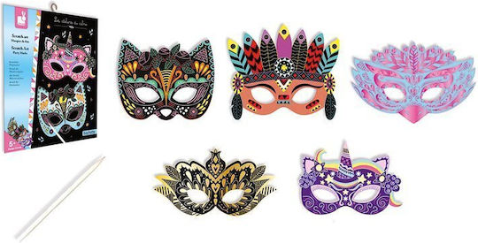 Janod Carnival Masks Scratchboard Creative Set