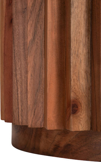 Кръгла Централна Кафе Маса Sedge от Масивно Дърво Акация 2 Бройки Ш90xД90xВ50см