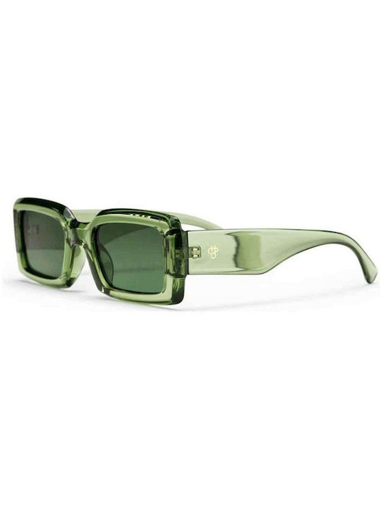 Chpo Sunglasses with Green Plastic Frame and Green Lens 16134FG
