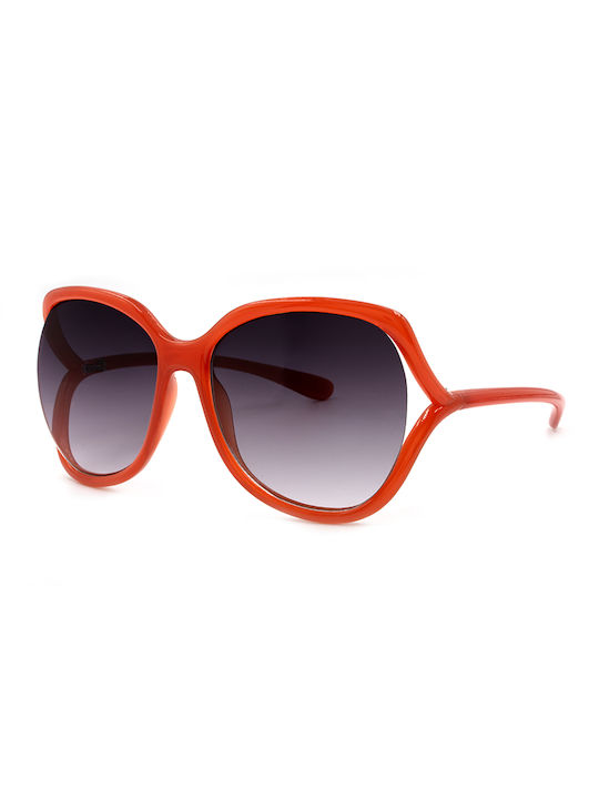 Awear Women's Sunglasses with Orange Plastic Frame and Gray Gradient Lens AvilaRed