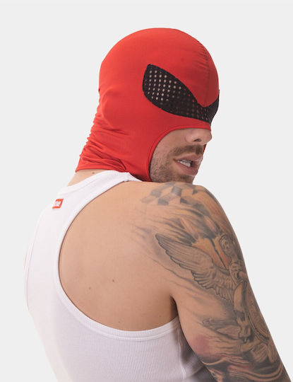 Barcode Berlin BDSM Maske in Rot Farbe