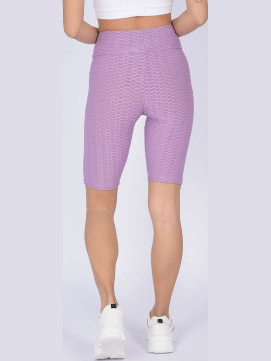 Schulung Frauen Fahrrad Leggings Hochgeschnitten Lila