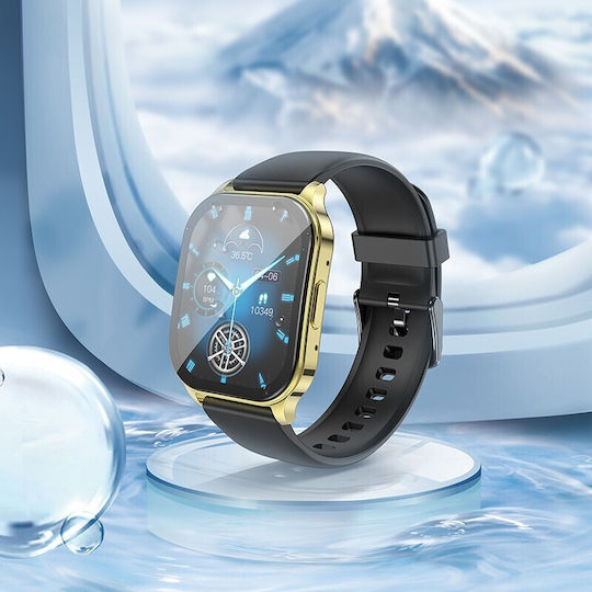 Hoco Y19 Smartwatch με Παλμογράφο (Χρυσό)