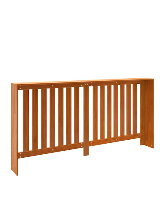 vidaXL Калориферен Капак от Масивно Дърво Кафяв 169x19x84см