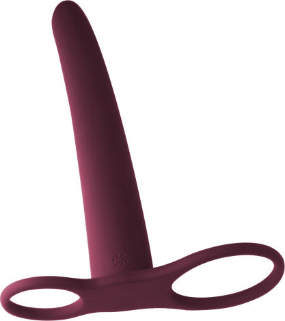 Passion Fără bretele Strap On cu Dildo 16cm cu vibrație în Culoare Roșu