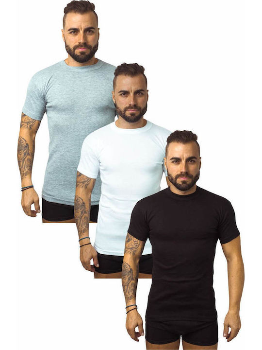 Ανδρικές Φανέλες Κοντομάνικες Πολυχρωμο 3Pack