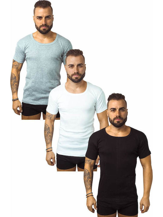 Herren Unterhemden Πολυχρωμο 3Packung